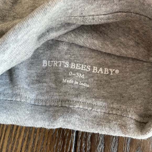 Grey Burt’s Bees Baby Top Knot Hat - Picture 2 of 4